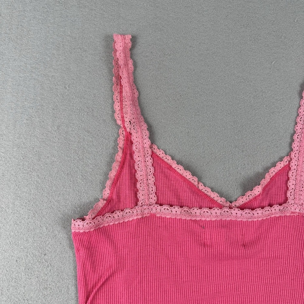 Hollister Ribbed Lace Trim Tank Camisole Medium Y2K 2000s Vintage Twilight Bird - Picture 14 of 16